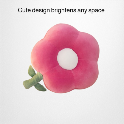 Flower plush pillow