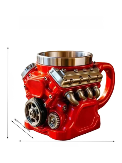 🚗Silnik V8 silnik kubek kubek ozdoba🔥Napełnij każdy łyk pasją uruchamiania silnika.