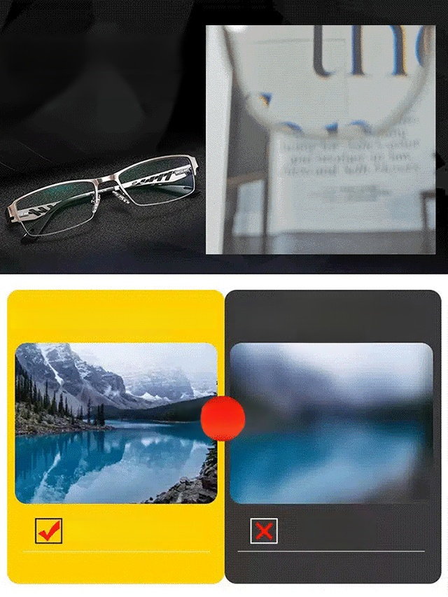 Automatyczne okulary progresywne HFH z ochroną przed niebieskim światłem i szkłami fotochromowymi