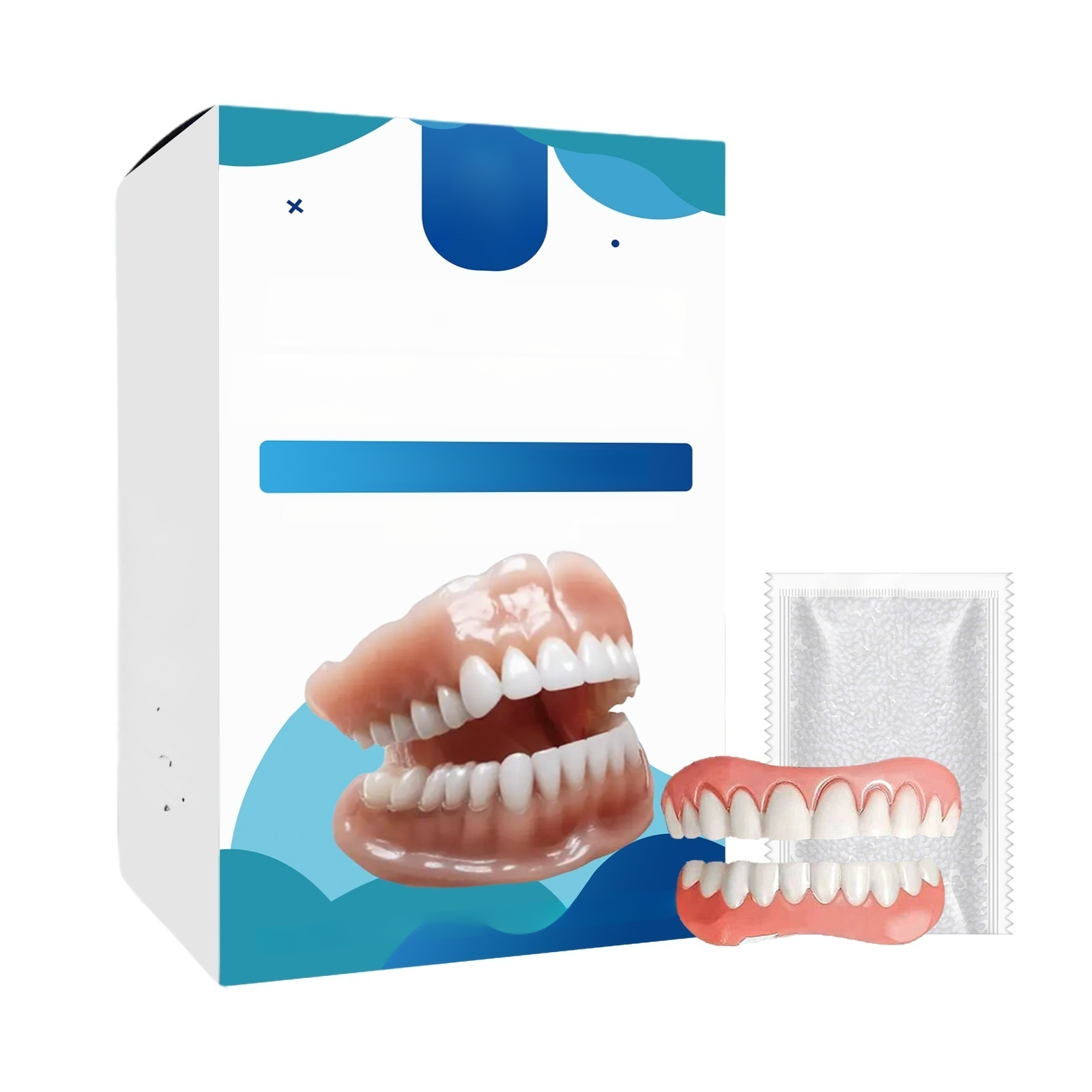 [Odmień swój czarujący uśmiech] Zestaw samoprzylepnych naturalnych protez zębowych