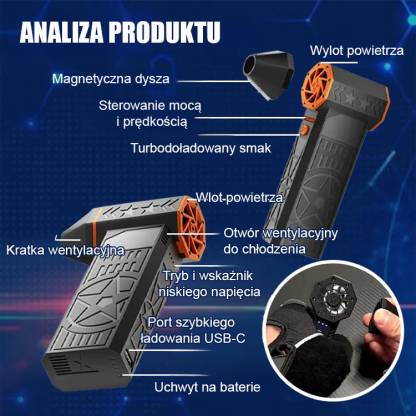 【Wysoka moc 5000 W】 Termiczna dmuchawa do śniegu