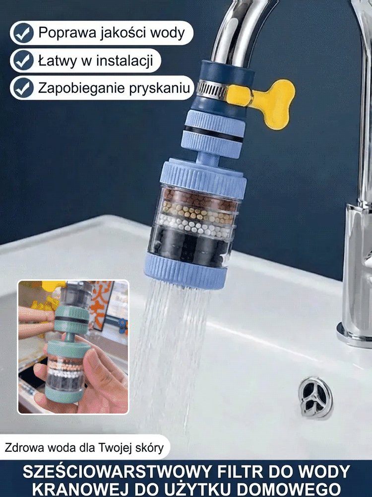 💦Sześciowarstwowy filtr do kranu domowego🏡Sześciowarstwowa głęboka oczyszczalnia wody – pożegnaj się z drogimi oczyszczaczami wody