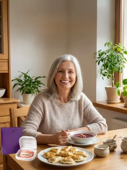 Polecany przez ponad 100 dentystów w Europie - Naturalny zestaw do protez zębowych niewidocznych