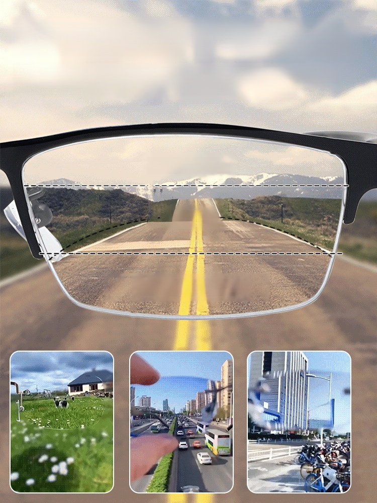 Niezwykle przejrzyste komórkowe fotochromowe okulary do prezbiopii