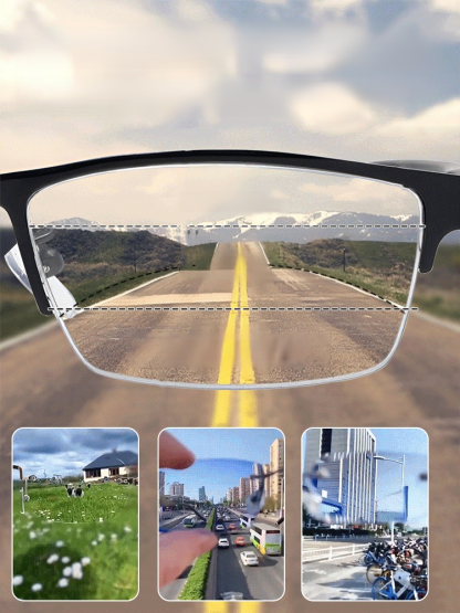 Niezwykle przejrzyste komórkowe fotochromowe okulary do prezbiopii