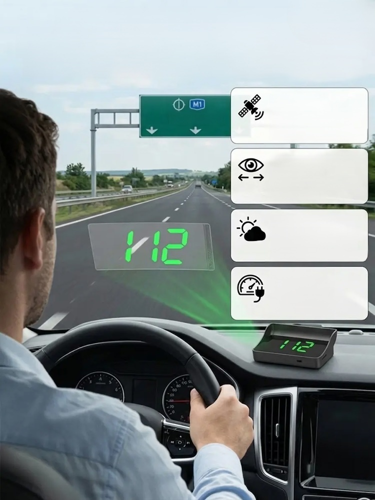 Samochodowy HUD GPS Cyfrowy Prędkościomierz