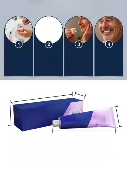 Klej do mocowania zębów z wygodnym utrzymaniem + gratisowy imitowany aparat ortodontyczny