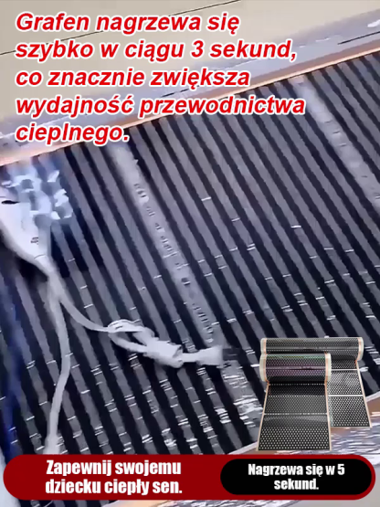 Ścienny promiennik podczerwieni z grafenem i strukturą plastra miodu
