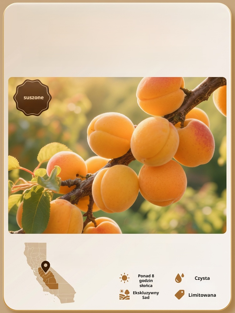 【Słodkie i miękkie】Suszone morele bez pestek, bez dodatków