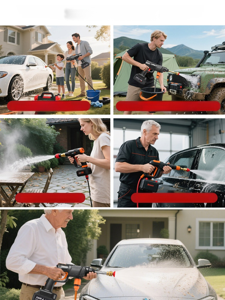 Domowy elektryczny wysokociśnieniowy pistolet na wodę do mycia samochodu