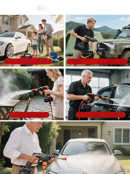 Domowy elektryczny wysokociśnieniowy pistolet na wodę do mycia samochodu