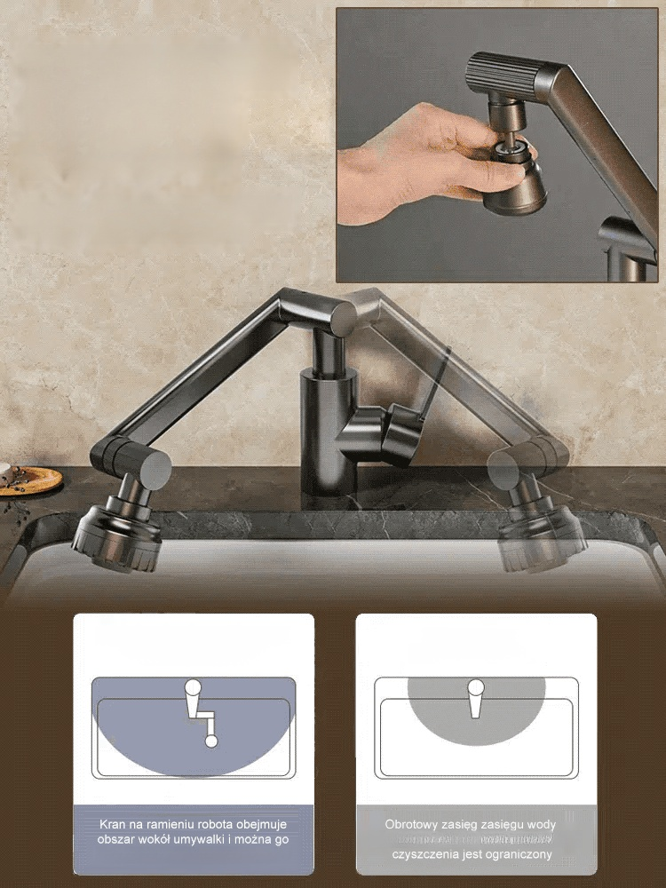 🚿Z bateria mechaniczna obracana o 1080°💧Najlepszy wybór do łazienek rodzinnych, zwiększający wygodę życia.