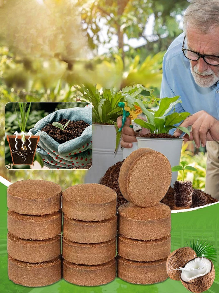 🌴Dziesięcioletnia ziemia odżywcza z włókna kokosowego bez potrzeby nawożenia