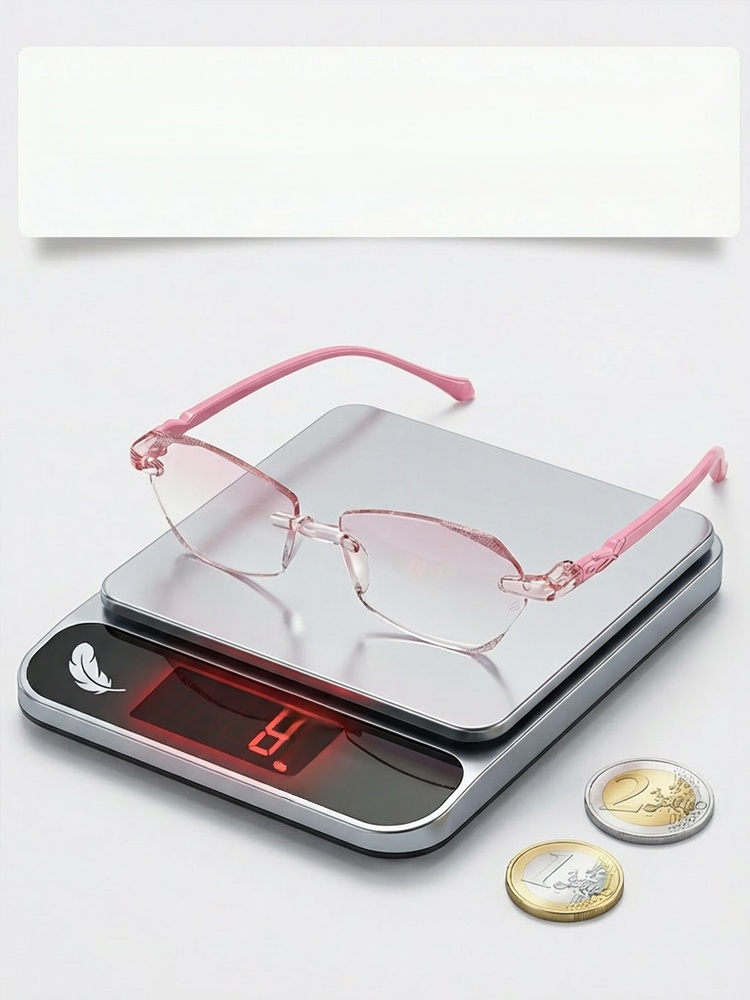 Ultralekkie inteligentne okulary do czytania z diamentowym wykończeniem i regulowanym zoomem