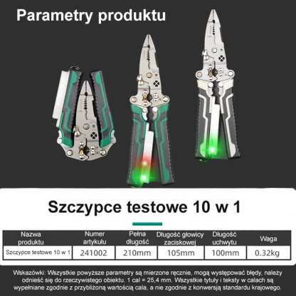 【Dziesięć w jednym】Wielofunkcyjne szczypce do testowania napięcia i ściągania izolacji