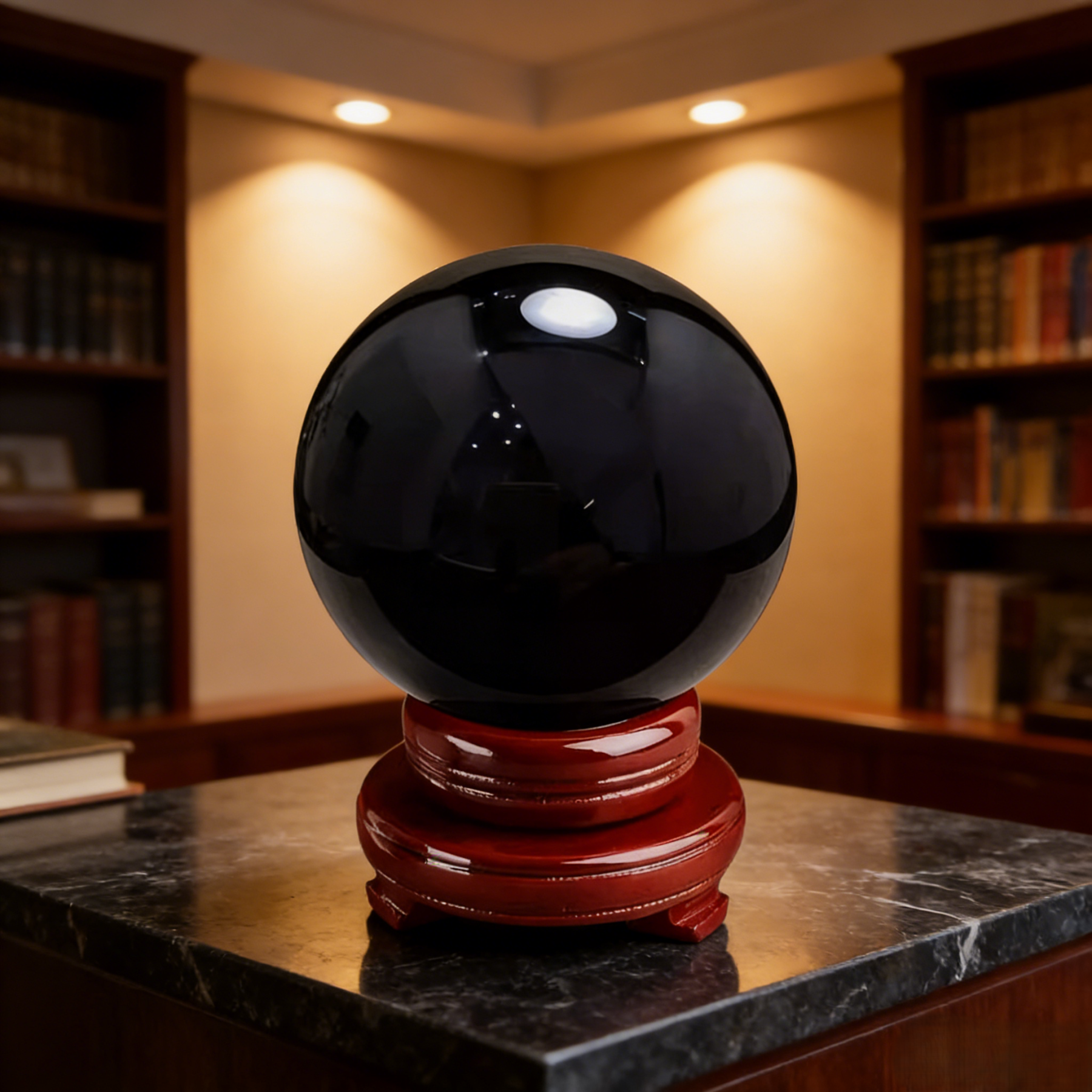 Natural Large Obsidian Crystal Sphere On Stand – Crystal Ball Polished Stone For Rekki,Meditation,Decoration | Gemstone Spiritual Healing Stone Meaning