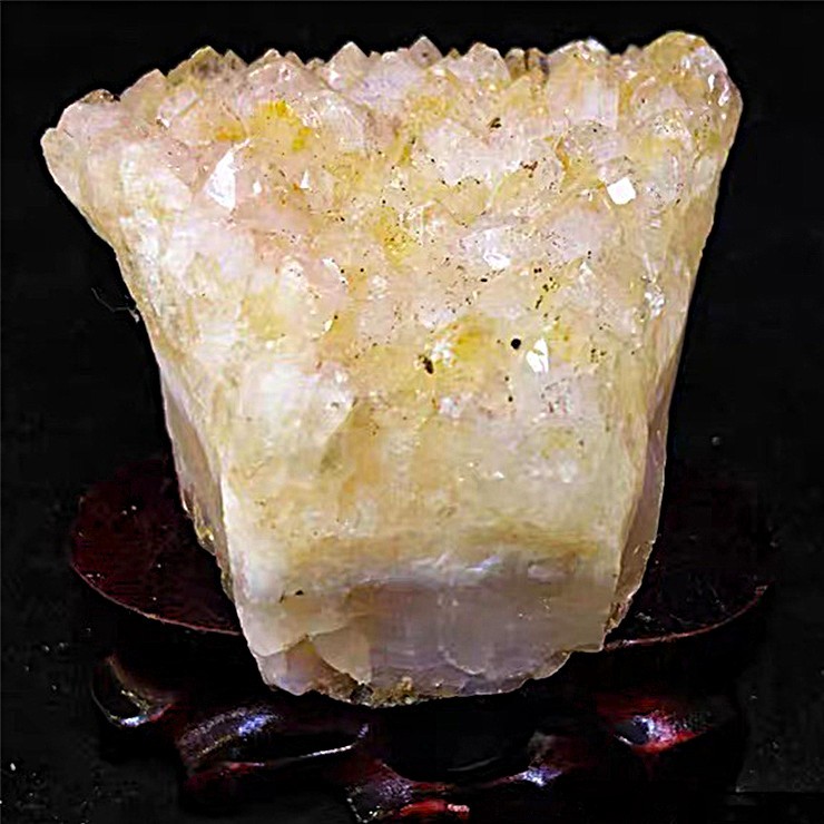 Natural Citrine Crystal Cluster with Cut Base – Citrine Rough Stone On Stand for Abundance & Prosperity Decor | Gemstone Spiritual Healing Stone Meaning