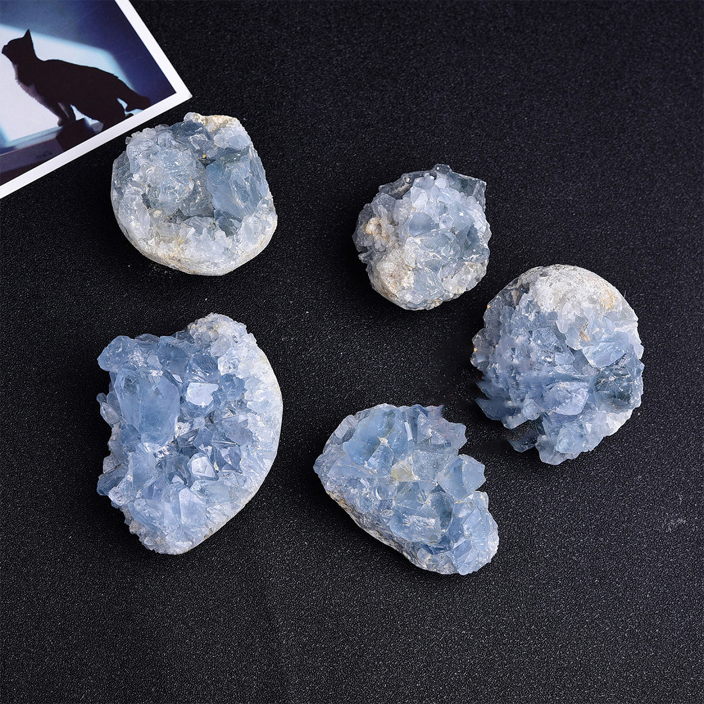 Natural Celestite Crystal Cluster Raw Stone Mineral Specimen Crystal Geode | Gemstone Spiritual Healing Stone Meaning