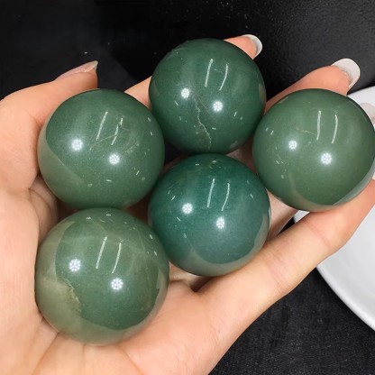 Natural Green Aventurine  Gemstone Sphere Specimen Crystal Ball Raw Stone Decor | Crystal Spiritual Healing Stone Meaning