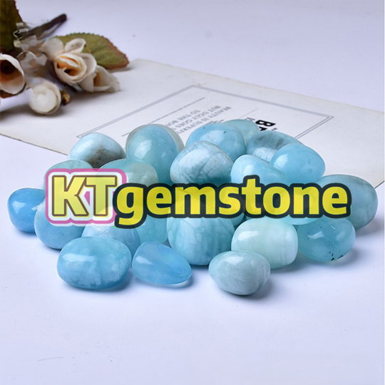Natural Gemstone Aquamarine Bulk Tumbled Stones, Polished Rocks | Crystal Spiritual Healing Stone Meaning