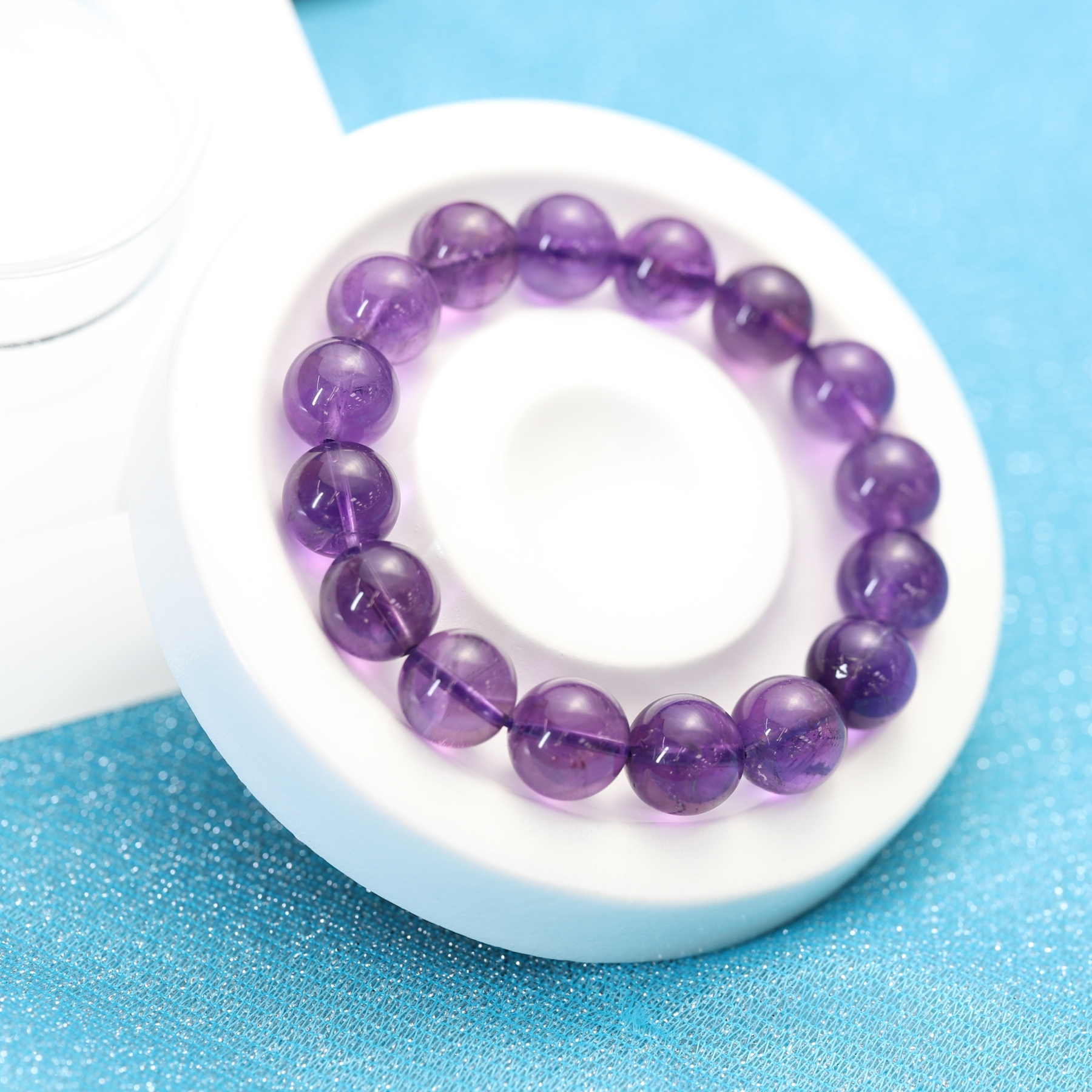 Amethyst Bracelet 6 to 20 mm ,Gemstone Round Beads Stretch Bracelet Beads, ,Natural Healing Stone,Gift For Women