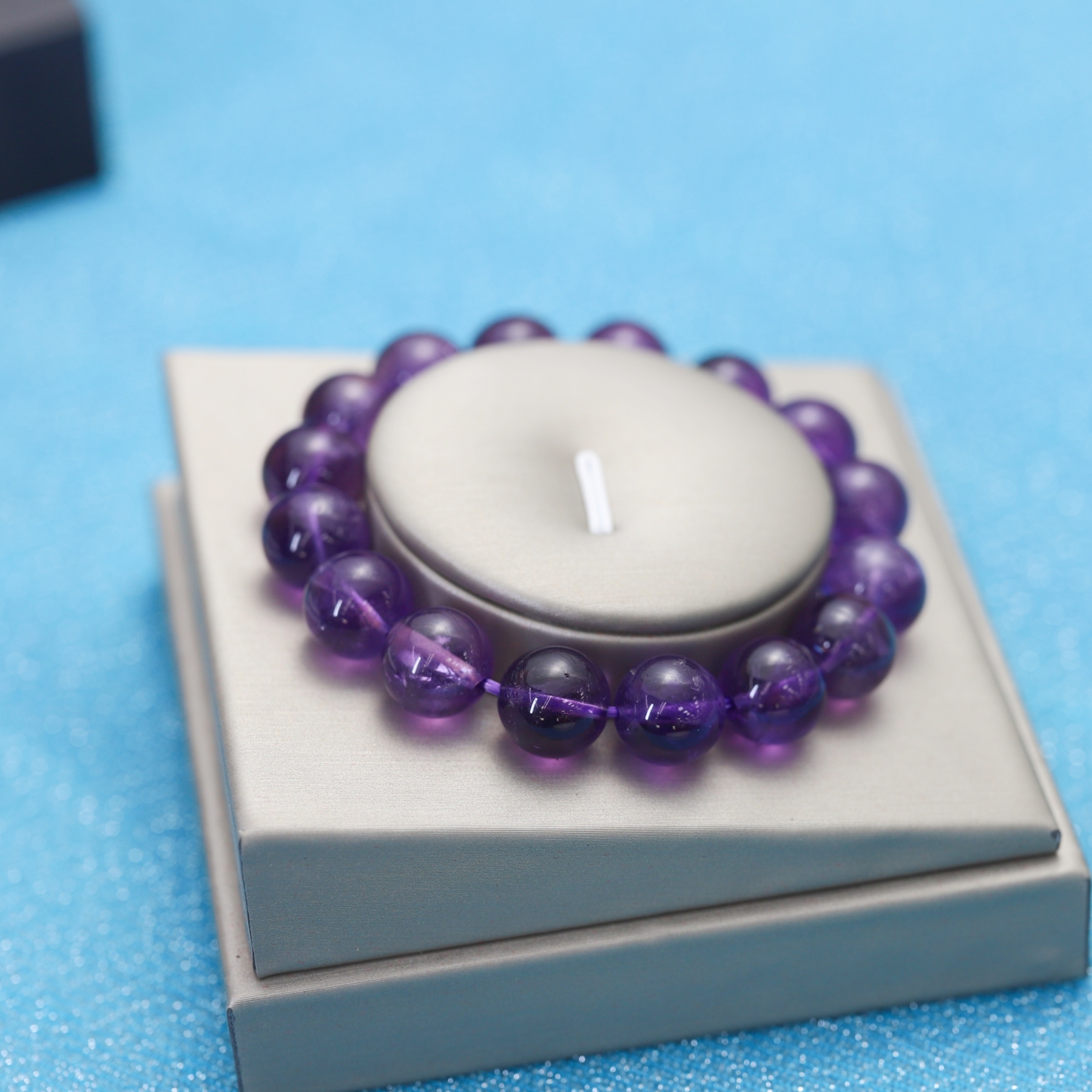 Amethyst Bracelet 6 to 20 mm ,Gemstone Round Beads Stretch Bracelet Beads, ,Natural Healing Stone,Gift For Women