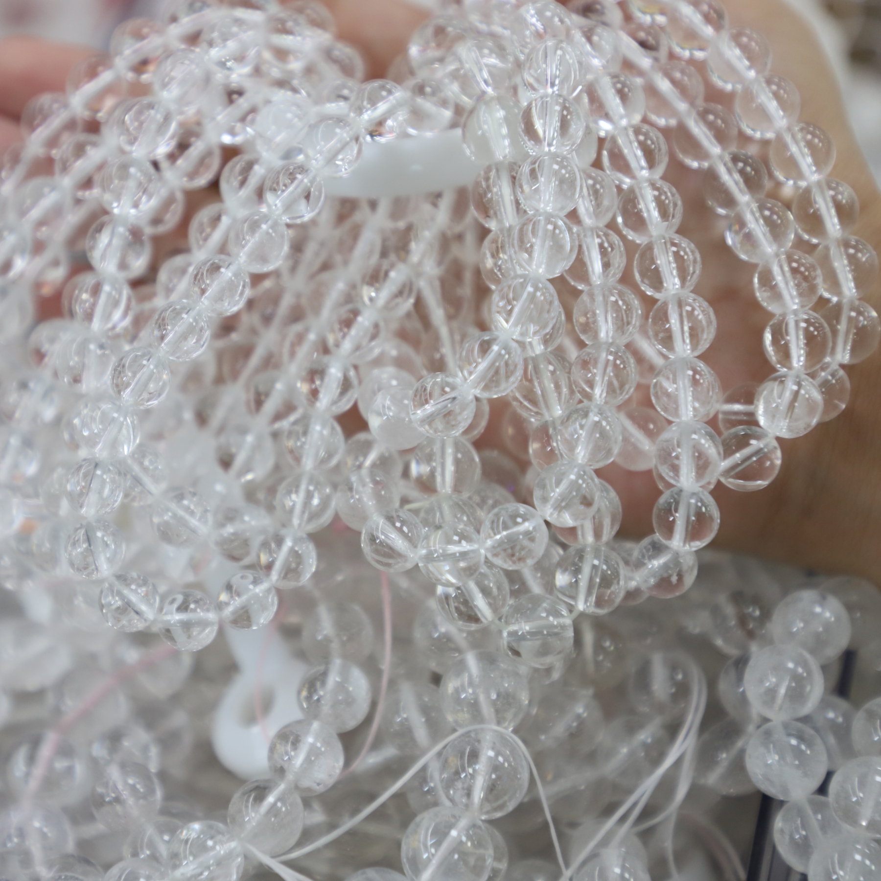 Clear Quartz Bracelet 6 to 16 mm ,Gemstone Round Beads Stretch Bracelet Beads, ,Natural Healing Stone,Gift For Women