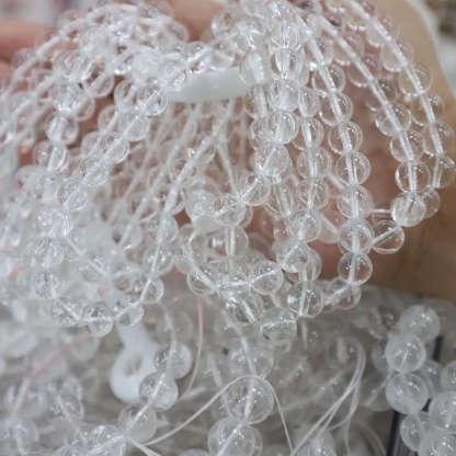 Clear Quartz Bracelet 6 to 16 mm ,Gemstone Round Beads Stretch Bracelet Beads, ,Natural Healing Stone,Gift For Women