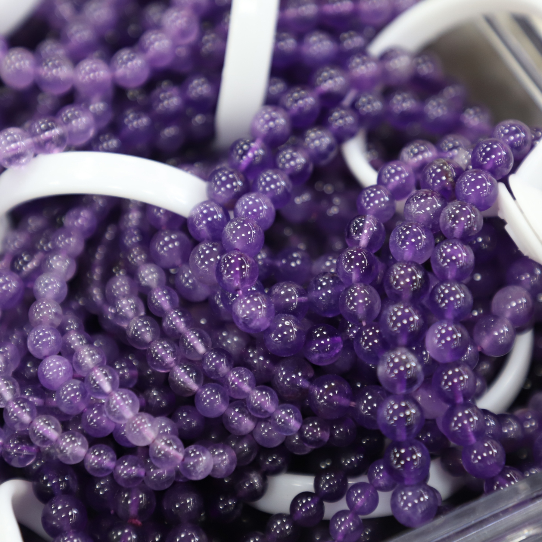 Amethyst Bracelet 6 to 20 mm ,Gemstone Round Beads Stretch Bracelet Beads, ,Natural Healing Stone,Gift For Women