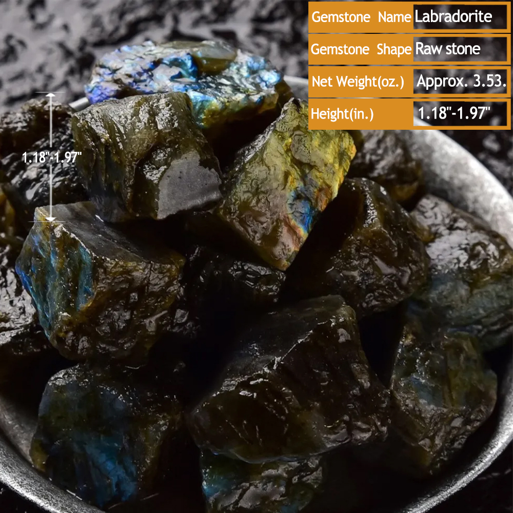 Natural Labradorite Gemstone Bulk Rock Healing Raw Stones for Tumbling,Polishing | Crystal Spiritual Healing Stone Meaning