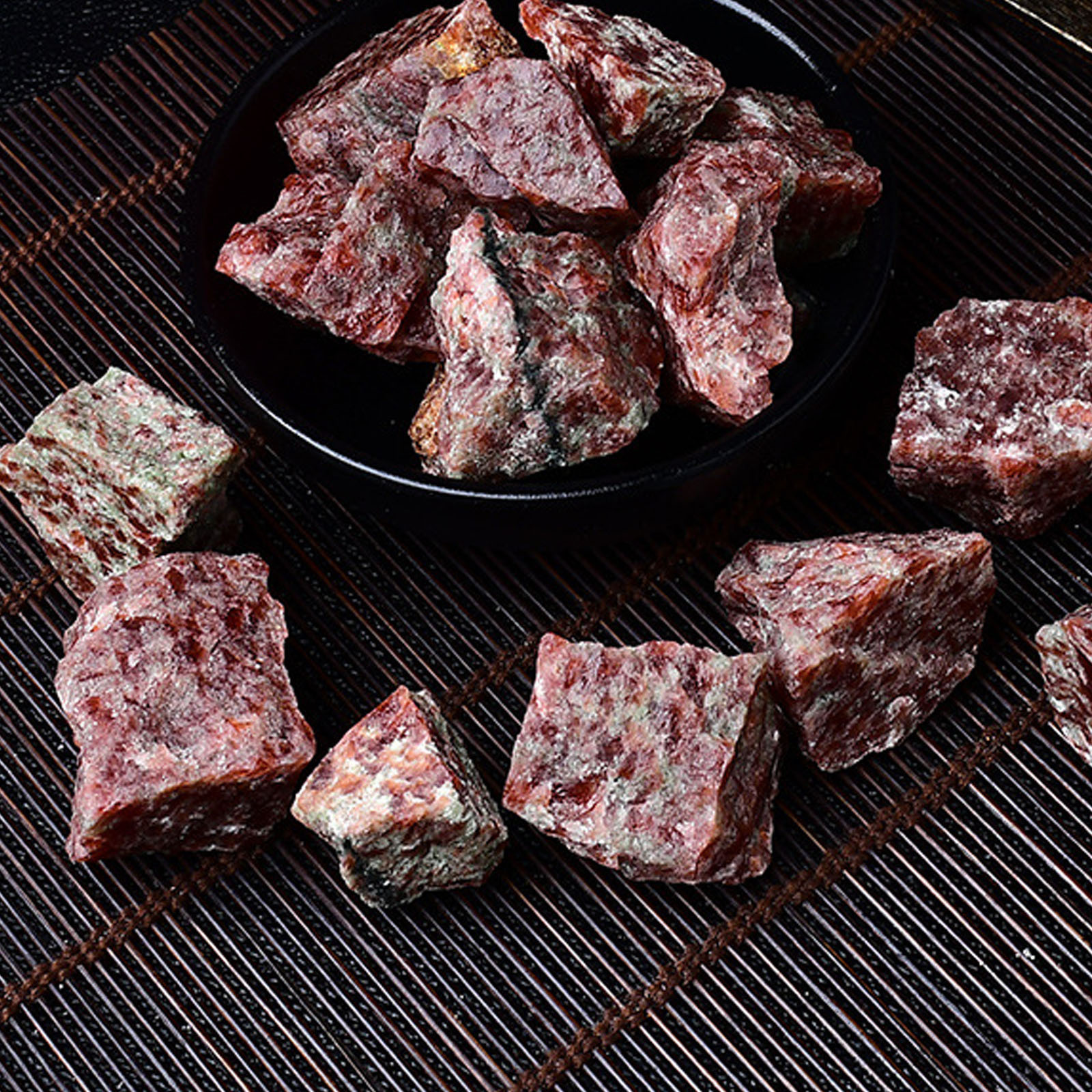 Natural Garnet Gemstone Raw Stone for Essential Oil Diffuser | Crystal Spiritual Healing Stone Meaning