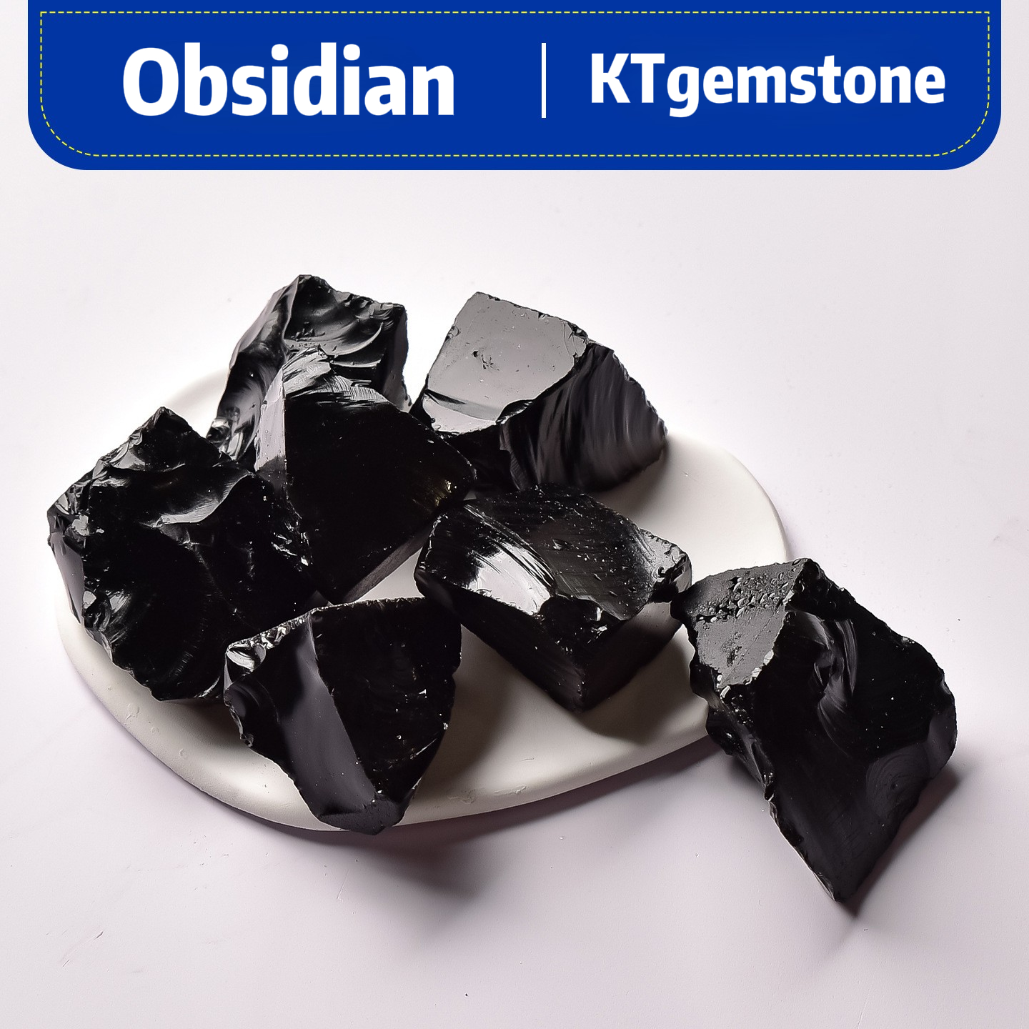 Natural Black Obsidian Crystal Bulk Rock Healing Raw Stones for Tumbling,Polishing | Gemstone Spiritual Healing Stone Meaning