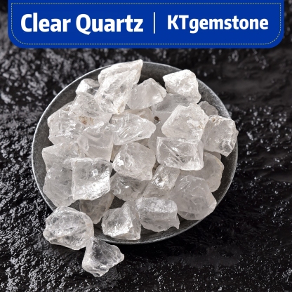 Natural Clear Quartz Crystal Bulk White Crystal Rock Raw Stones for Tumbling,Polishing | Gemstone Spiritual Healing Stone Meaning