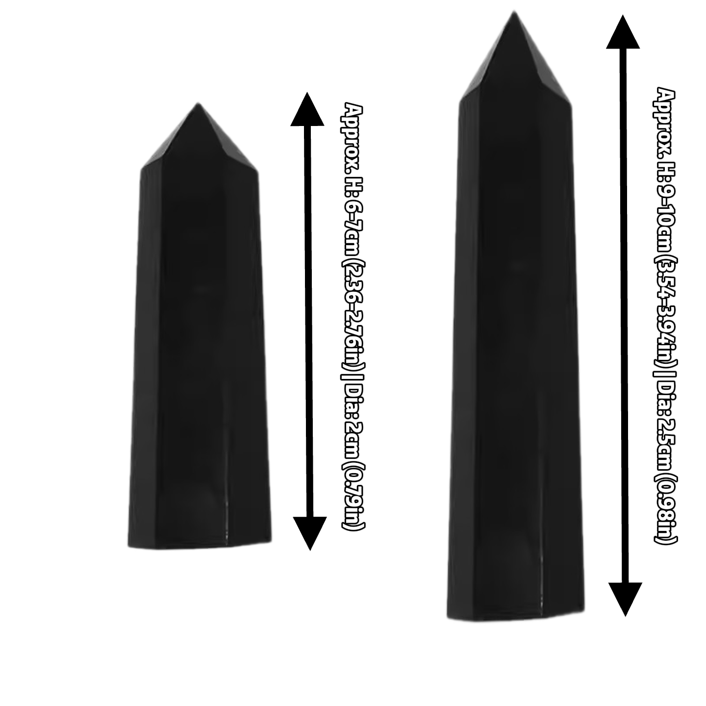 Natural Black Obsidian Crystal Tower Polished Stone Crystal Point Wand Obelisk 6 Faceted For Reiki Chakra Meditation | Gemstone Spiritual Healing Stone Meaning