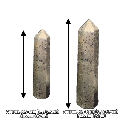 Natural Pyrite Crystal Obelisk Tower Hexagonal Crystal Point for Reiki Healing and Crystal Grid |  Gemstone Spiritual Healing Stone Meaning