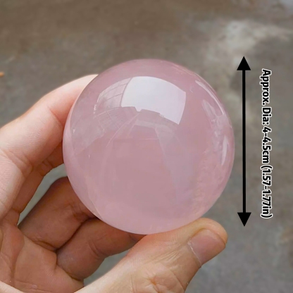 Natural Rose Quartz Sphere – Polished Stone Crystal Ball for Rekki,Meditation,Decoration | Gemstone Spiritual Healing Stone Meaning