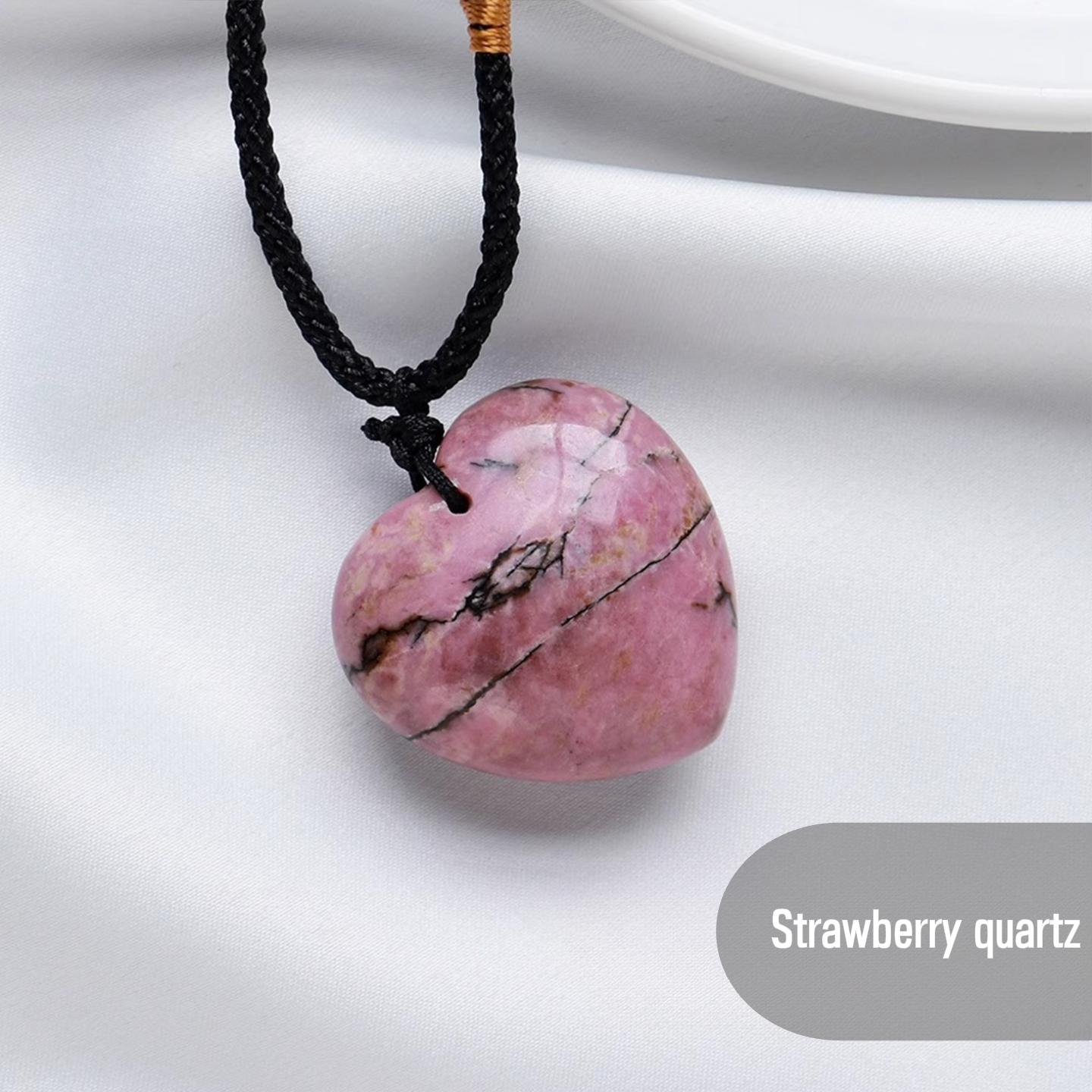 Natural Raw Crystal Heart Pendant Necklace · Healing Gemstone Heart Jewelry · Energy Stone Heart Charm