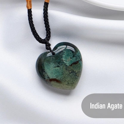 Natural Raw Crystal Heart Pendant Necklace · Healing Gemstone Heart Jewelry · Energy Stone Heart Charm