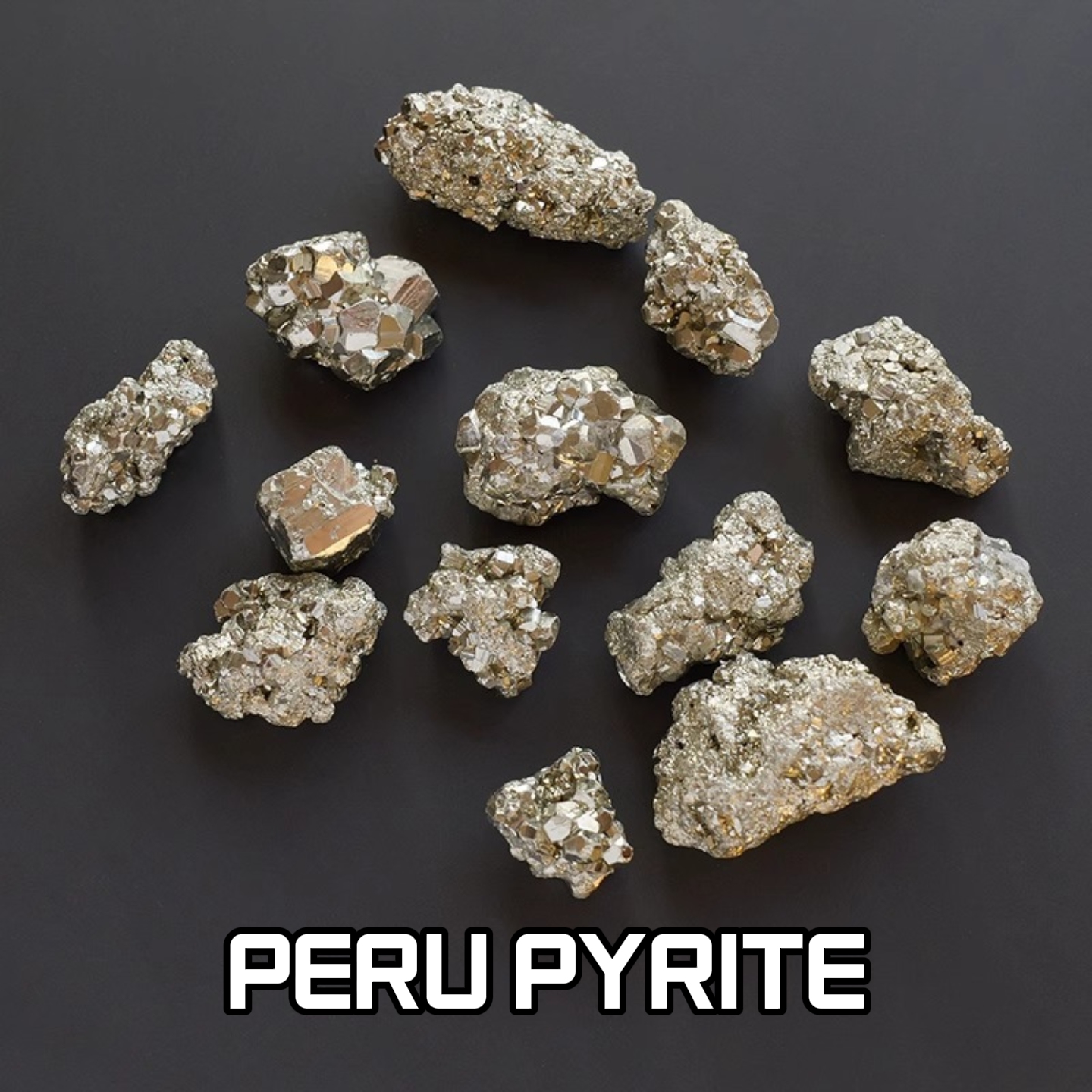 Natural Pyrite Raw Stone Crystal | Fools Gold Mineral Specimen | Energy Healing Gemstone