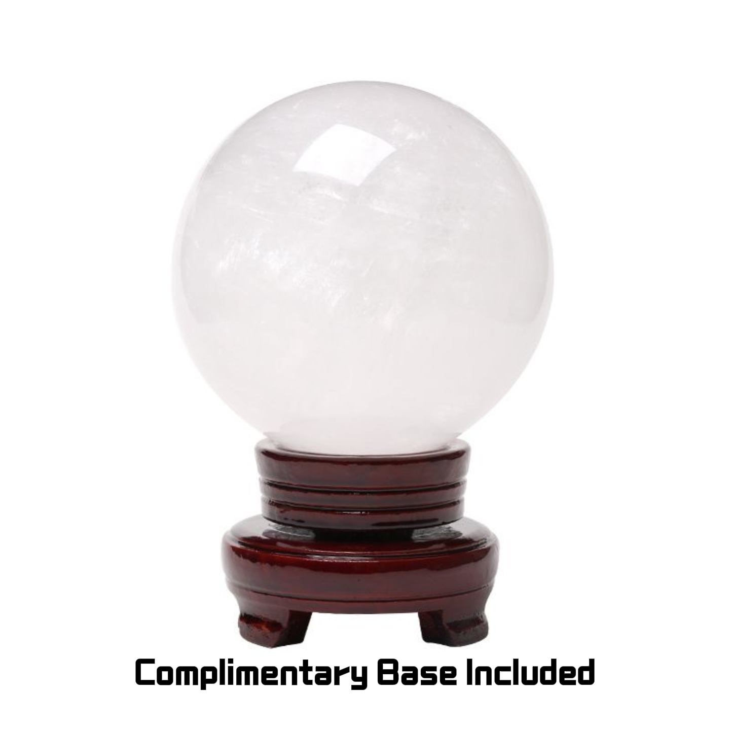 Natural White Calcite Crystal Sphere on Stand – Raw Stone Polished | Gemstone Spiritual Healing Stone Meaning