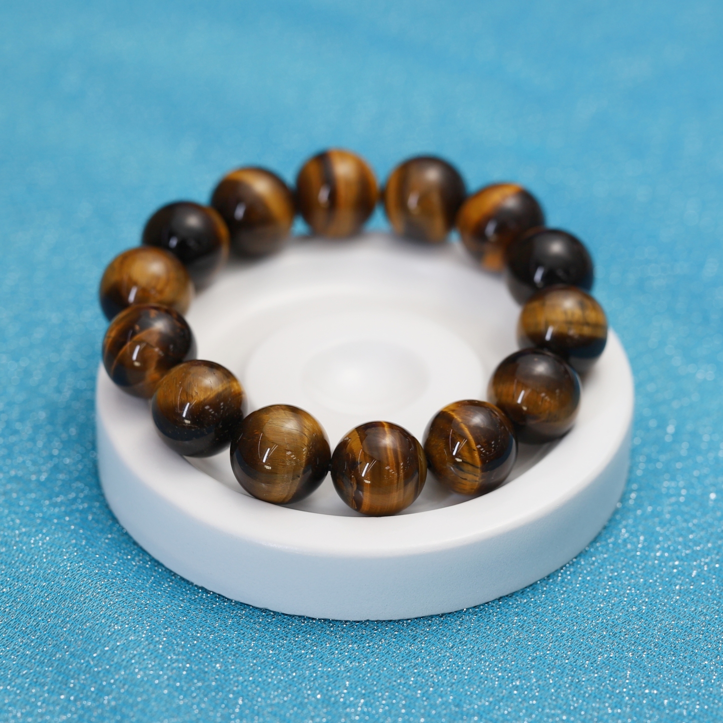Yellow Tiger-eye Bracelet 6 to 16 mm ,Gemstone Round Beads Stretch Bracelet Beads, ,Natural Healing Stone,Gift For Women