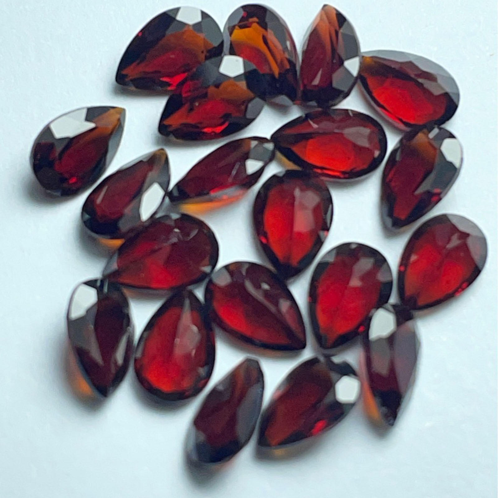 Natural Red Garnet Gemstone Solitaire Loose Gem – Faceted Teardrop Cut | Crystal Spiritual Healing Stone Meaning