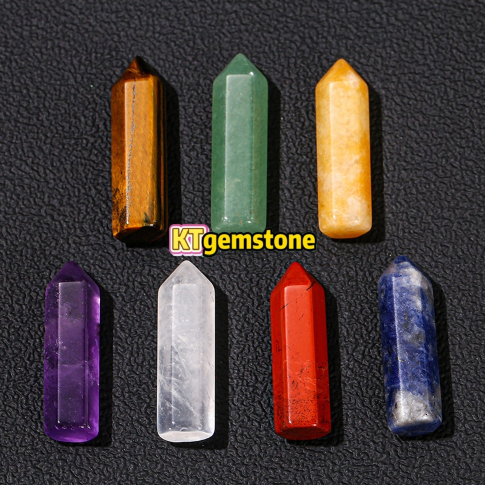  Natural Crystal Tower Fengshui Seven-Star Array Healing Stones Set with Wooden Board for Meditation Reiki | Gemstone Spiritual Healing Stone Meaning