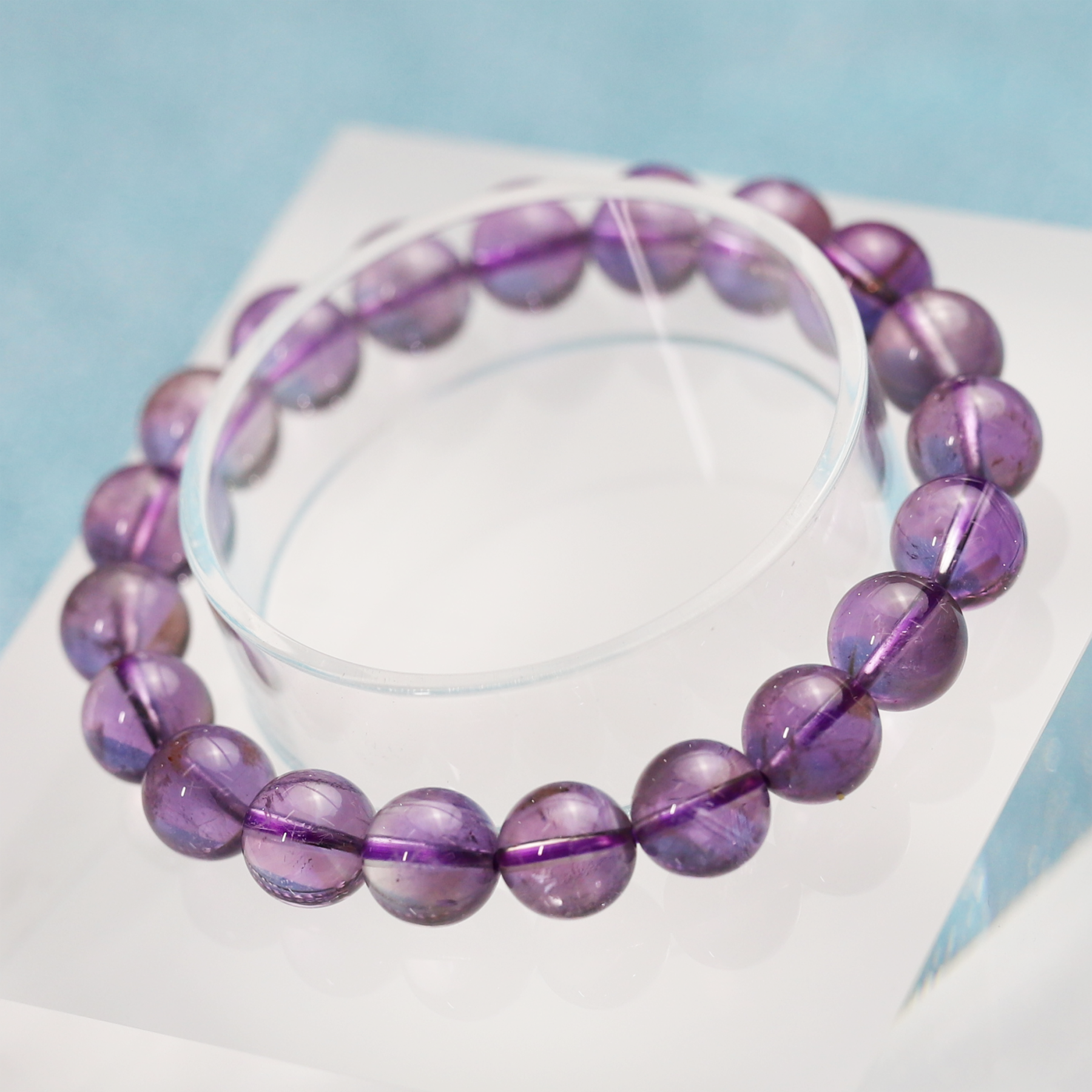 Amethyst Bracelet 6 to 20 mm ,Gemstone Round Beads Stretch Bracelet Beads, ,Natural Healing Stone,Gift For Women