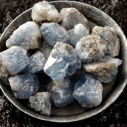 Natural Celestite Gemstone Rock Healing Raw Stones for Tumbling,Polishing | Crystal Spiritual Healing Stone Meaning