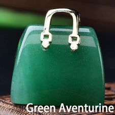 Natural Crystal Handbag-Shaped Carving · Polished Raw Gemstone Decor · DIY Pendant Craft