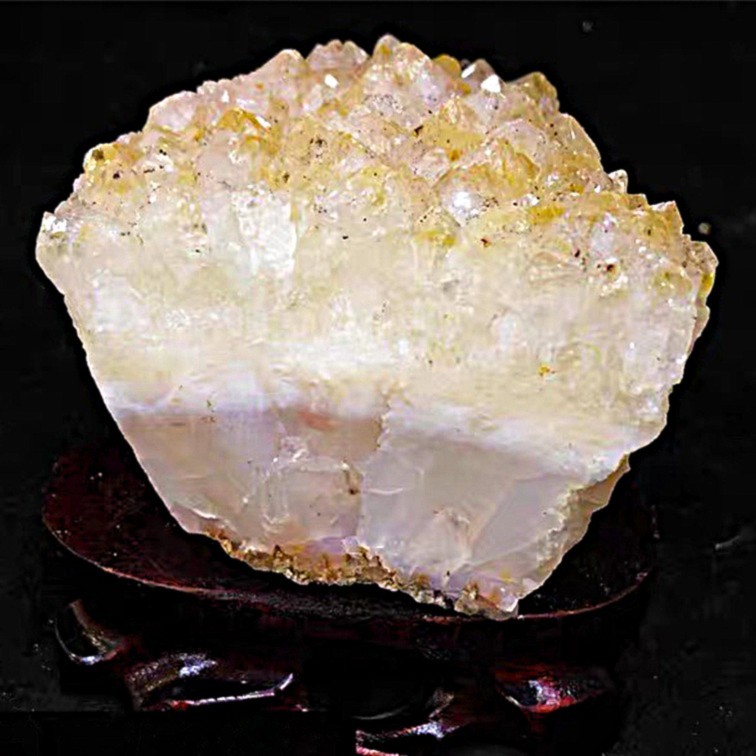Natural Citrine Crystal Cluster with Cut Base – Citrine Rough Stone On Stand for Abundance & Prosperity Decor | Gemstone Spiritual Healing Stone Meaning