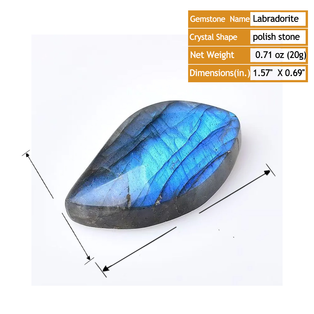 Natural Labradorite Gemstone Leaf Shape Raw Stone Pendant | Crystal Spiritual Healing Stone Meaning