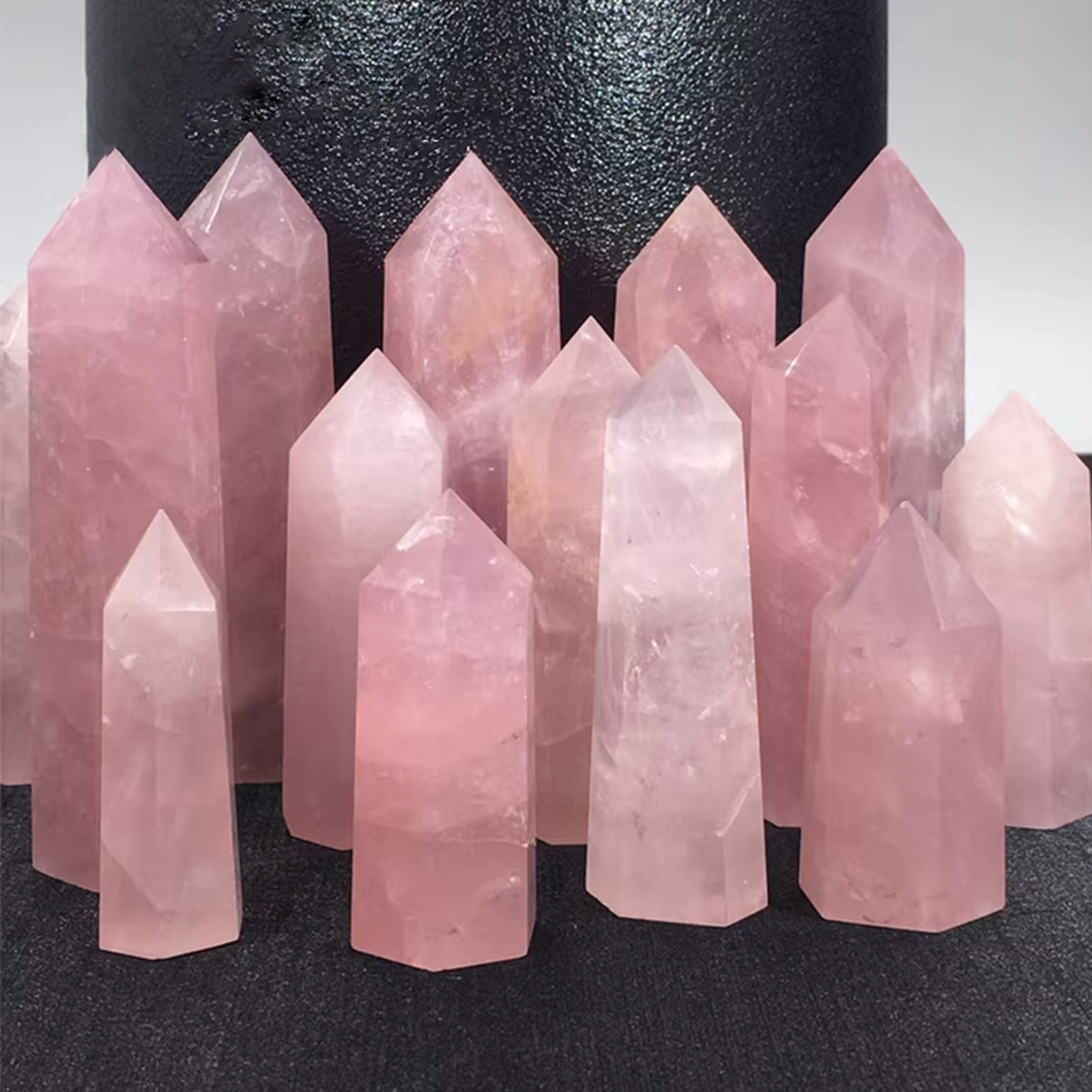 Natural Rose Quartz Crystal Tower - Polished Stone Hexagonal Single-Terminated Crystal Obelisk Point | Gemstone Spiritual Healing Stone Meaning