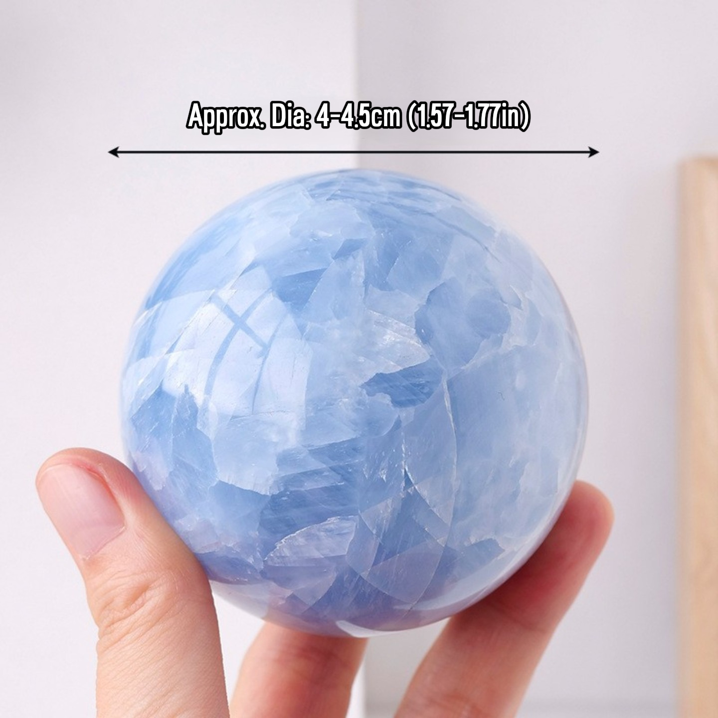 Natural Celestite Crystal Sphere – Raw Stone Mineral Crystal Ball | Gemstone Spiritual Healing Stone Meaning
